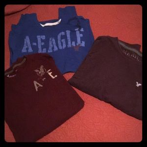 3 American Eagle long sleeve shirts